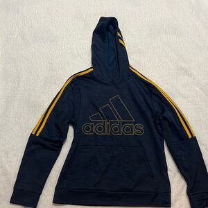 Adidas Youth Large navy/yellow hoodie
